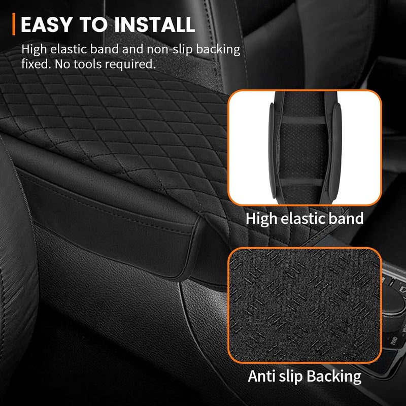 Rilsen Custom Fit for Center Console Cover 2011-2021 Jeep Grand Cherokee Armrest Cover Center Console Pad Interior Accessories Car Armrest Seat Box Cover Protector with Pockets Storage Bag - Image 5